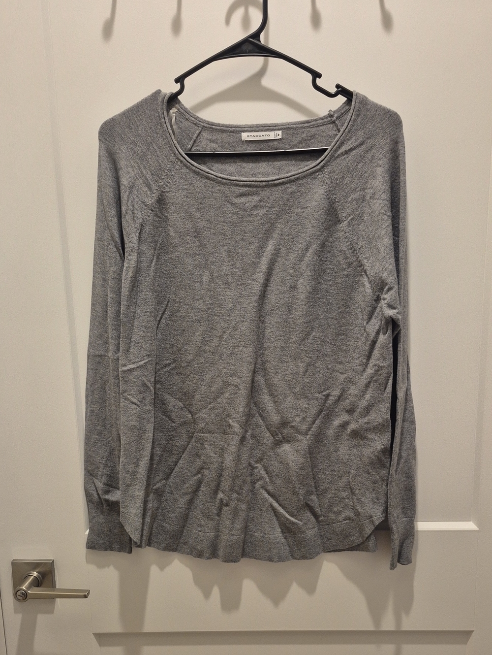 Staccato Light Gray Crewneck Long Sleeve Top